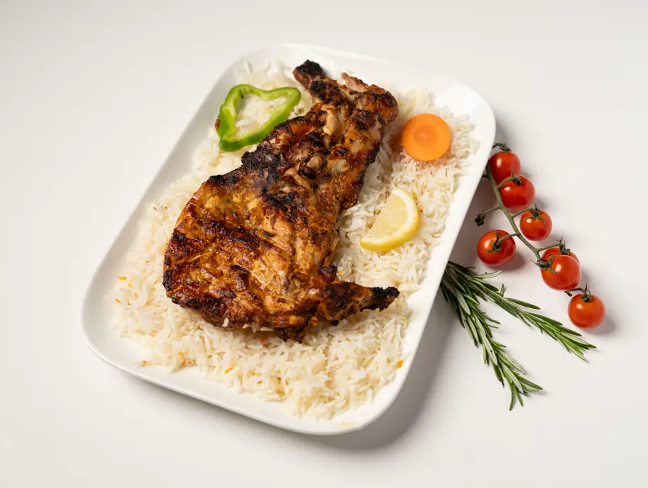 دجاج تكا مع الأرز